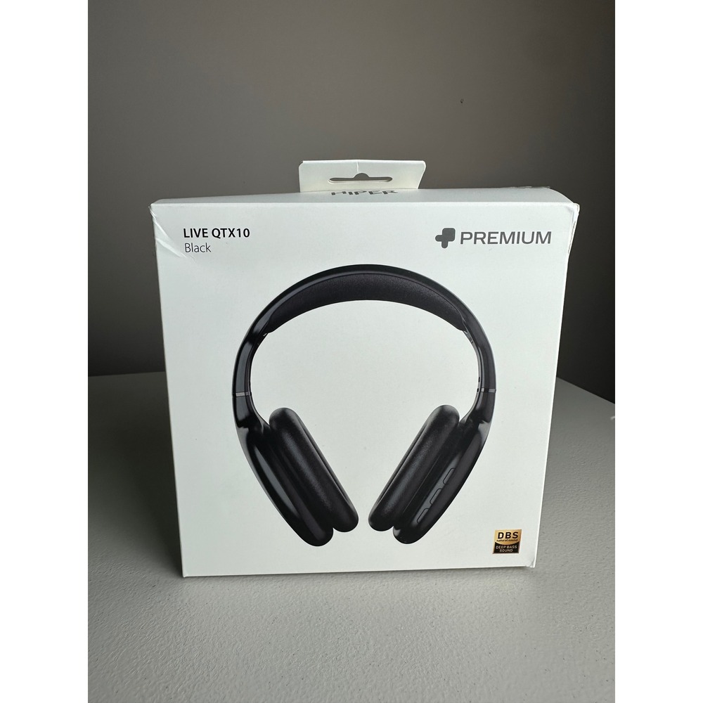 HIPER LIVE QTX10 Wireless Bluetooth Headphones Black Deep Bass Sound HTW-QTX10